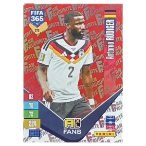 Panini FIFA 365 Adrenalyn XL 2027 Nr. 370 – Antonio Rüdiger – Fan Favourite – Red