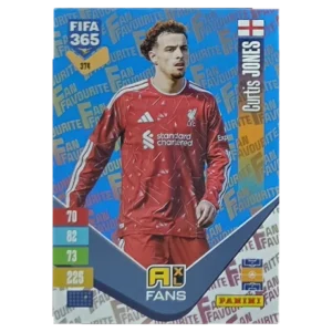 Panini FIFA 365 Adrenalyn XL 2027 Nr. 374 – Curtis Jones – Fan Favourite – Blue