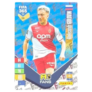 Panini FIFA 365 Adrenalyn XL 2027 Nr. 376 – Aleksandr Golovin – Fan Favourite – Blue