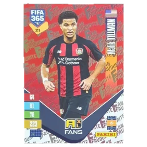 Panini FIFA 365 Adrenalyn XL 2027 Nr. 379 – Malik Tillman – Fan Favourite – Red