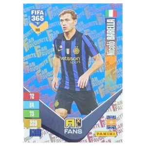 Panini FIFA 365 Adrenalyn XL 2027 Nr. 380 – Nicolò Barella – Fan Favourite – Blue