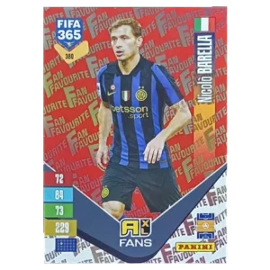 Panini FIFA 365 Adrenalyn XL 2027 Nr. 380 – Nicolò Barella – Fan Favourite – Red