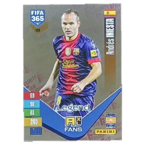 Panini FIFA 365 Adrenalyn XL 2027 Nr. 389 – Andrés Iniesta – Fan Favourite
