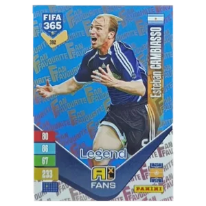 Panini FIFA 365 Adrenalyn XL 2027 Nr. 392 – Esteban Cambiasso – Fan Favourite – Blue