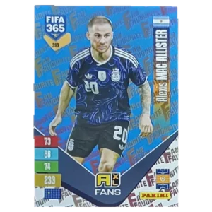 Panini FIFA 365 Adrenalyn XL 2027 Nr. 393 – Alexis Mac Allister – Fan Favourite – Blue