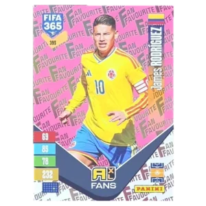 Panini FIFA 365 Adrenalyn XL 2027 Nr. 395 – James Rodríguez – Fan Favourite – Pink