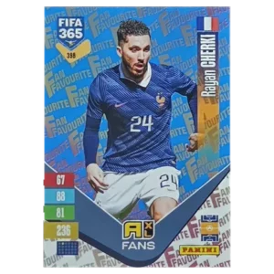 Panini FIFA 365 Adrenalyn XL 2027 Nr. 398 – Rayan Cherki – Fan Favourite – Blue
