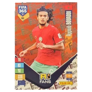 Panini FIFA 365 Adrenalyn XL 2027 Nr. 402 – Ayyoub Bouaddi – Fan Favourite – Red