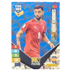 Panini FIFA 365 Adrenalyn XL 2027 Nr. 405 – Bruno Fernandes – Fan Favourite – Blue