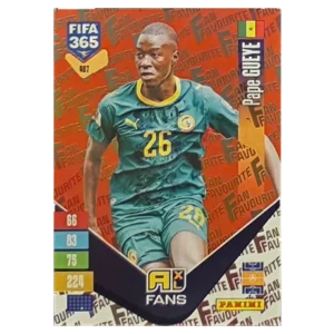 Panini FIFA 365 Adrenalyn XL 2027 Nr. 407 – Pape Gueye – Fan Favourite – Red