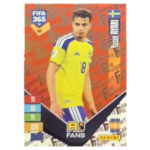 Panini FIFA 365 Adrenalyn XL 2027 Nr. 408 – Yasin Ayari – Fan Favourite – Red