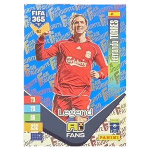 Panini FIFA 365 Adrenalyn XL 2027 Nr. 412 – Fernando Torres – Fan Favourite – Blue