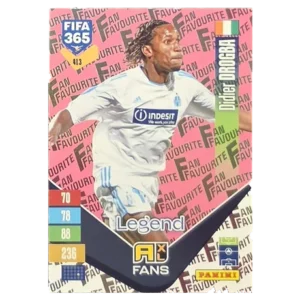 Panini FIFA 365 Adrenalyn XL 2027 Nr. 413 – Didier Drogba – Fan Favourite – Pink