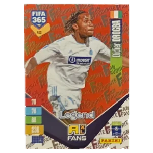 Panini FIFA 365 Adrenalyn XL 2027 Nr. 413 – Didier Drogba – Fan Favourite – Red