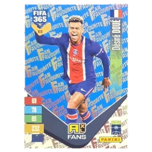 Panini FIFA 365 Adrenalyn XL 2027 Nr. 415 – Désiré Doué – Fan Favourite – Blue
