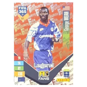Panini FIFA 365 Adrenalyn XL 2027 Nr. 417 – George Weah – Fan Favourite – Red