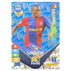 Panini FIFA 365 Adrenalyn XL 2027 Nr. 426 – Samuel Eto’o – Fan Favourite – Blue