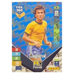 Panini FIFA 365 Adrenalyn XL 2027 Nr. 432 – Zico – Fan Favourite – Blue