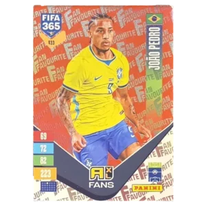 Panini FIFA 365 Adrenalyn XL 2027 Nr. 433 – João Pedro – Fan Favourite – Red