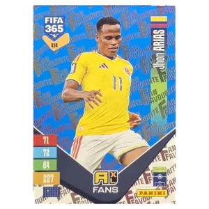 Panini FIFA 365 Adrenalyn XL 2027 Nr. 434 – Jhon Arias – Fan Favourite – Blue