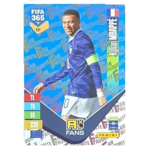 Panini FIFA 365 Adrenalyn XL 2027 Nr. 437 – Kylian Mbappé – Fan Favourite – Blue