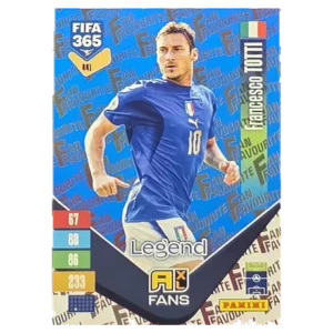 Panini FIFA 365 Adrenalyn XL 2027 Nr. 441 – Francesco Totti – Fan Favourite – Blue