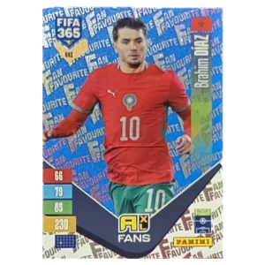 Panini FIFA 365 Adrenalyn XL 2027 Nr. 442 – Brahim Díaz – Fan Favourite – Blue