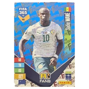 Panini FIFA 365 Adrenalyn XL 2027 Nr. 446 – Sadio Mané – Fan Favourite – Blue
