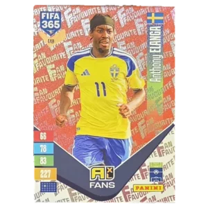 Panini FIFA 365 Adrenalyn XL 2027 Nr. 448 – Anthony Elanga – Fan Favourite – Red
