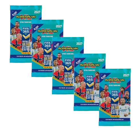 Panini FIFA 365 Adrenalyn XL 2027 5 Booster Pack mit 30 Trading Cards