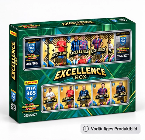 Panini FIFA 365 Adrenalyn XL 2027 Excellence Box – vorläufiges Produktbild