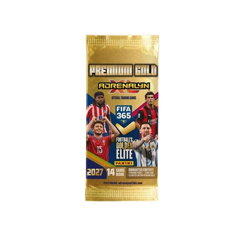 Panini FIFA 365 Adrenalyn XL 2027 Premium Gold Booster mit 14 Karten