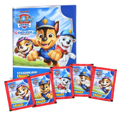Panini PAW Patrol Search & Rescue Stickeralbum mit 5 Stickertüten